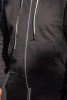 Спортивный костюм J.B4 (Just Before) черный, брюки прямого кроя со стрелкой и куртка