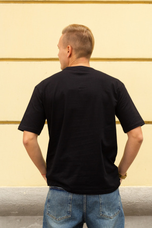 Футболка J.B4 (Just Before) черная с логотипом на шее