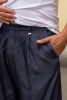 Брюки I’M BRAIN синие широкие легкие