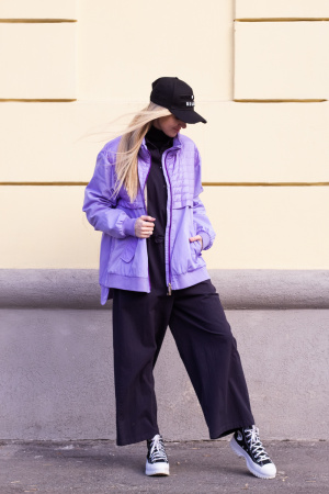 Куртка Diego-M фиолетового цвета демисезонная